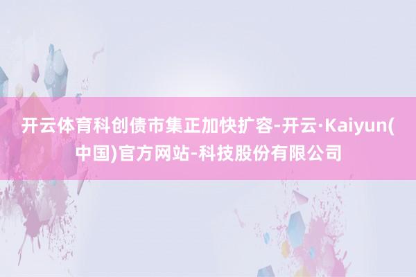 开云体育科创债市集正加快扩容-开云·Kaiyun(中国)官方网站-科技股份有限公司