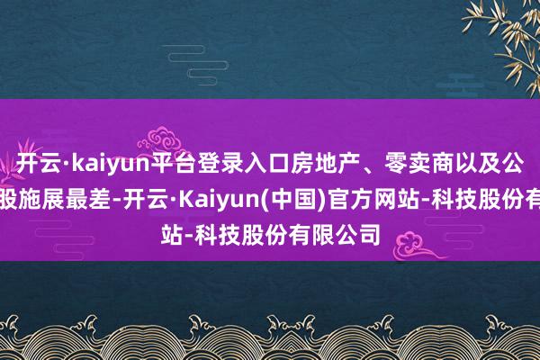 开云·kaiyun平台登录入口房地产、零卖商以及公用管事股施展最差-开云·Kaiyun(中国)官方网站-科技股份有限公司
