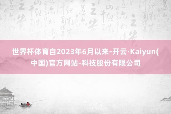 世界杯体育自2023年6月以来-开云·Kaiyun(中国)官方网站-科技股份有限公司