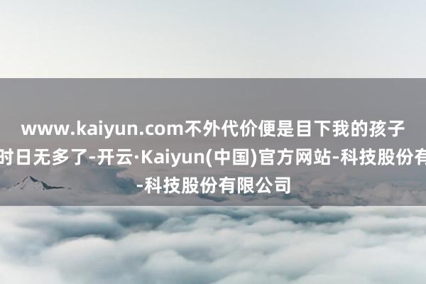www.kaiyun.com不外代价便是目下我的孩子齐照旧时日无多了-开云·Kaiyun(中国)官方网站-科技股份有限公司