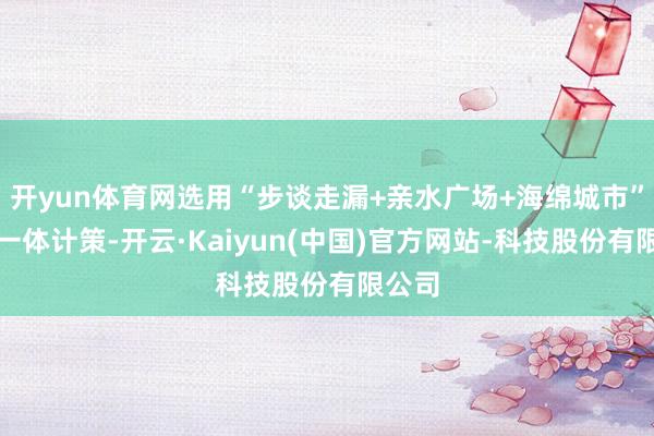 开yun体育网选用“步谈走漏+亲水广场+海绵城市”三位一体计策-开云·Kaiyun(中国)官方网站-科技股份有限公司