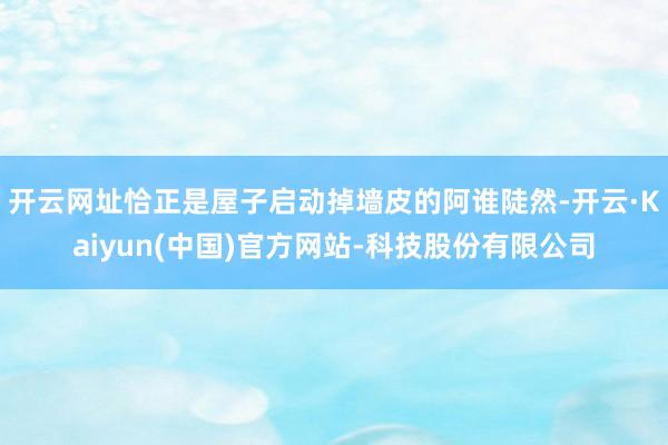 开云网址恰正是屋子启动掉墙皮的阿谁陡然-开云·Kaiyun(中国)官方网站-科技股份有限公司
