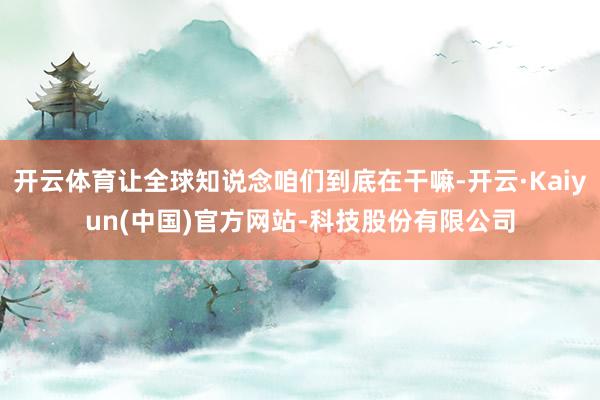 开云体育让全球知说念咱们到底在干嘛-开云·Kaiyun(中国)官方网站-科技股份有限公司
